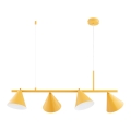 Lustr na lanku ZELTA 4xE27/15W/230V žlutá