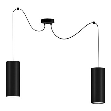 Lustr na lanku ZIK 2xE27/40W/230V pavouk černá