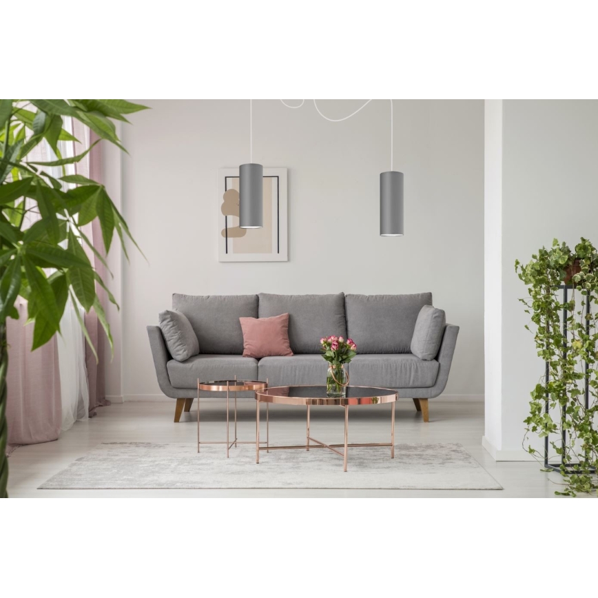 Lustr na lanku ZIK 2xE27/40W/230V pavouk šedá