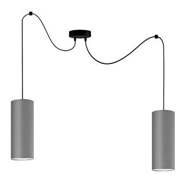 Lustr na lanku ZIK 2xE27/40W/230V pavouk šedá