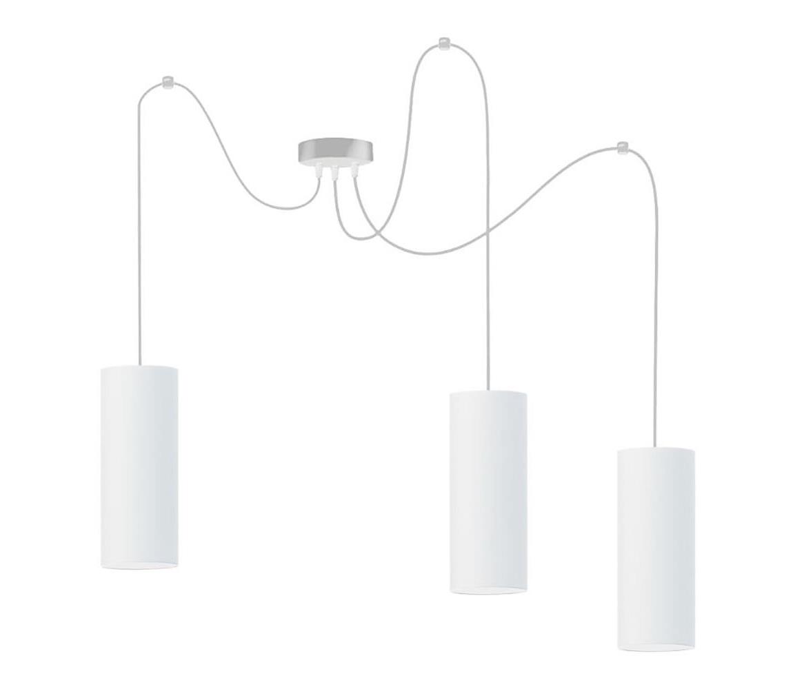Belis Lustr na lanku ZIK 3xE27/40W/230V bílá BE0421