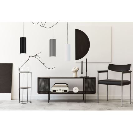 Lustr na lanku ZIK 3xE27/40W/230V černá/bílá/šedá