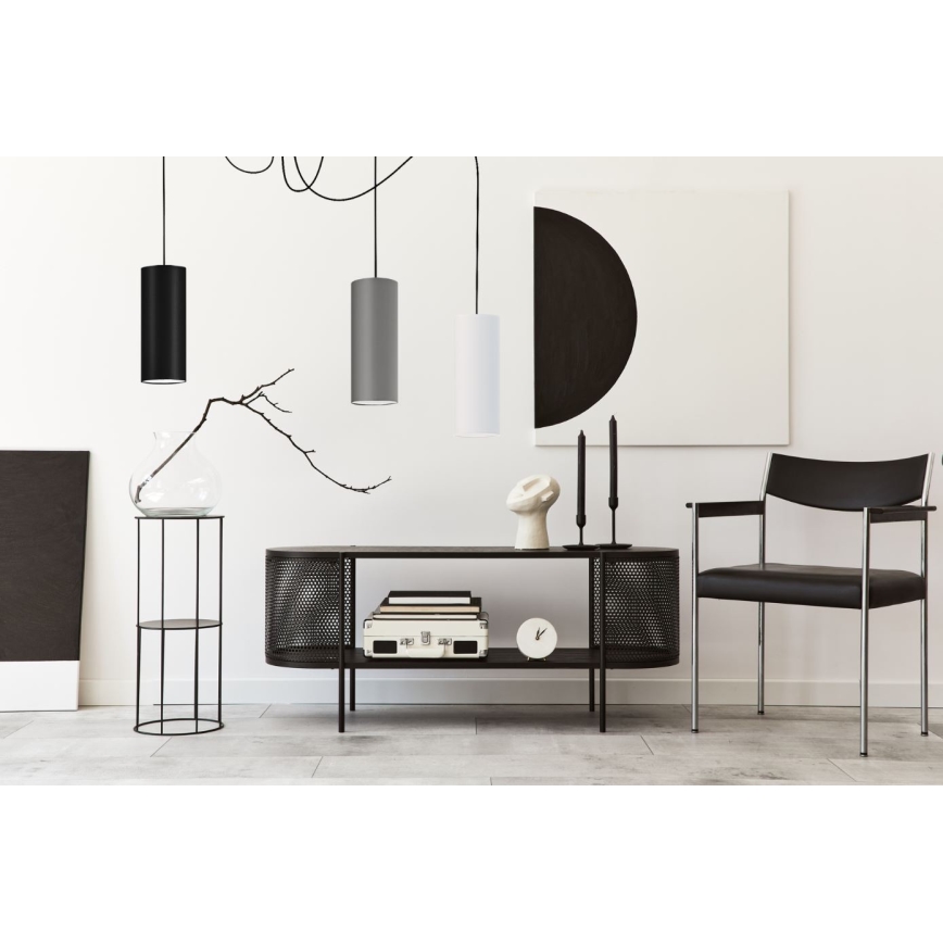 Lustr na lanku ZIK 3xE27/40W/230V černá/bílá/šedá
