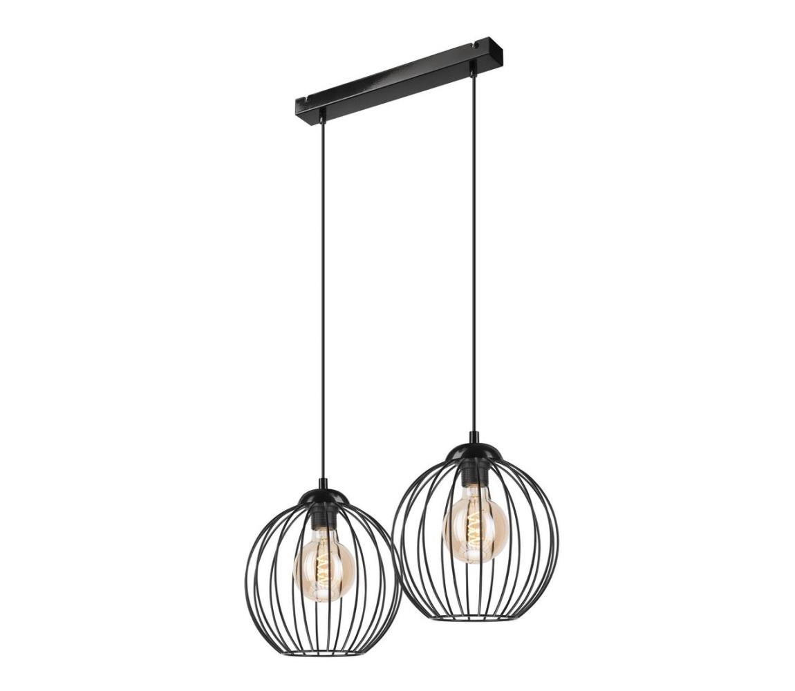 Lamkur Lustr na lanku ZOYA 2xE27/60W/230V černá LA45405