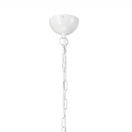 Lustr na řetězu 10xE27/60W/230V bílá