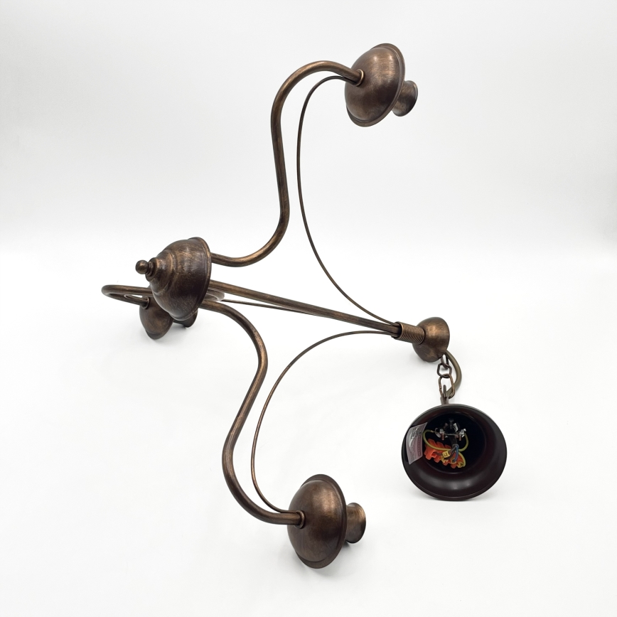 Lustr na řetězu ANTON 3xE14/15W/230V bronzová