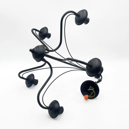 Lustr na řetězu ANTON 5xE14/15W/230V černá