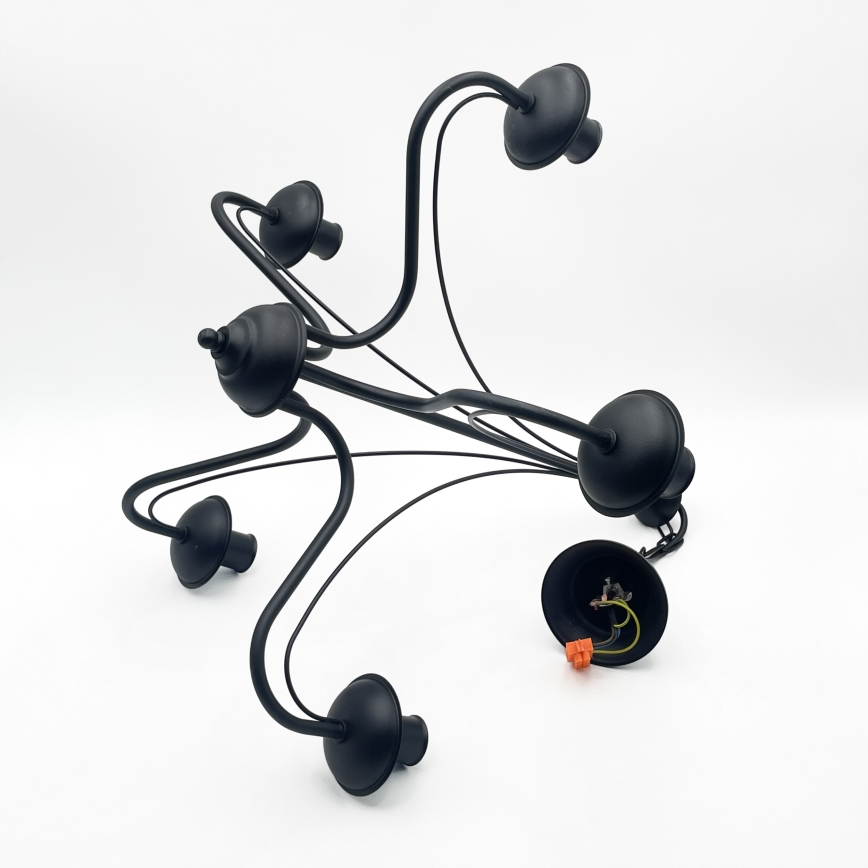 Lustr na řetězu ANTON 5xE14/15W/230V černá