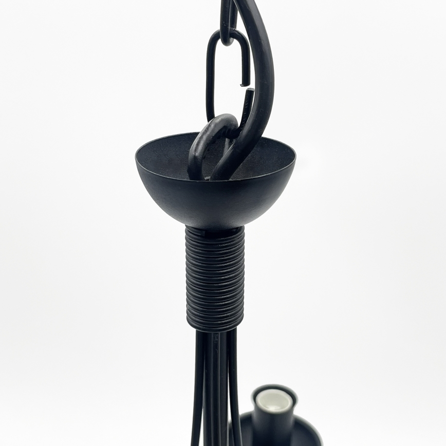 Lustr na řetězu ANTON 5xE14/15W/230V černá