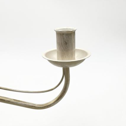 Lustr na řetězu ANTON 6xE14/60W/230V bílá patina