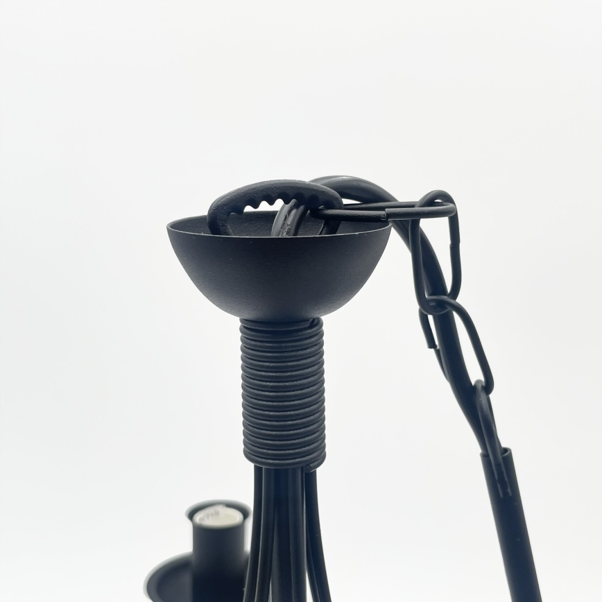 Lustr na řetězu ANTON 6xE14/60W/230V černá