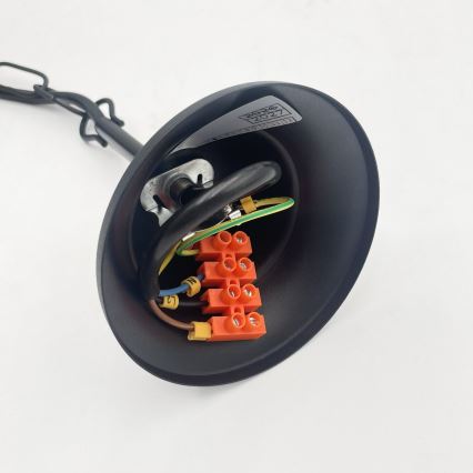 Lustr na řetězu ANTON 8xE14/60W/230V černá
