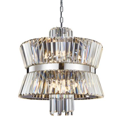 Lustr na řetězu AURELIA 12xE14/40W/230V matný chrom