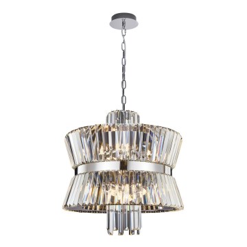 Lustr na řetězu AURELIA 12xE14/40W/230V matný chrom