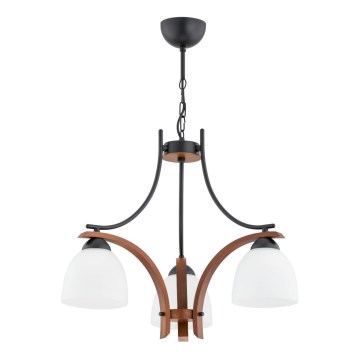Lustr na řetězu BAFIA 3xE27/15W/230V hnědá