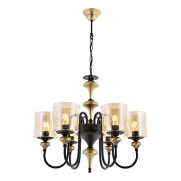 Lustr na řetězu BUSAN 6xE27/40W/230V zlatá