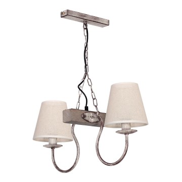Lustr na řetězu CARIN 2xE14/60W/230V světlá Lustr na řetězu CARIN 2xE14/60W/230V světlá