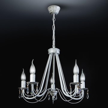 Lustr na řetězu DANIELLE CRYSTAL 5xE14/40W/230V