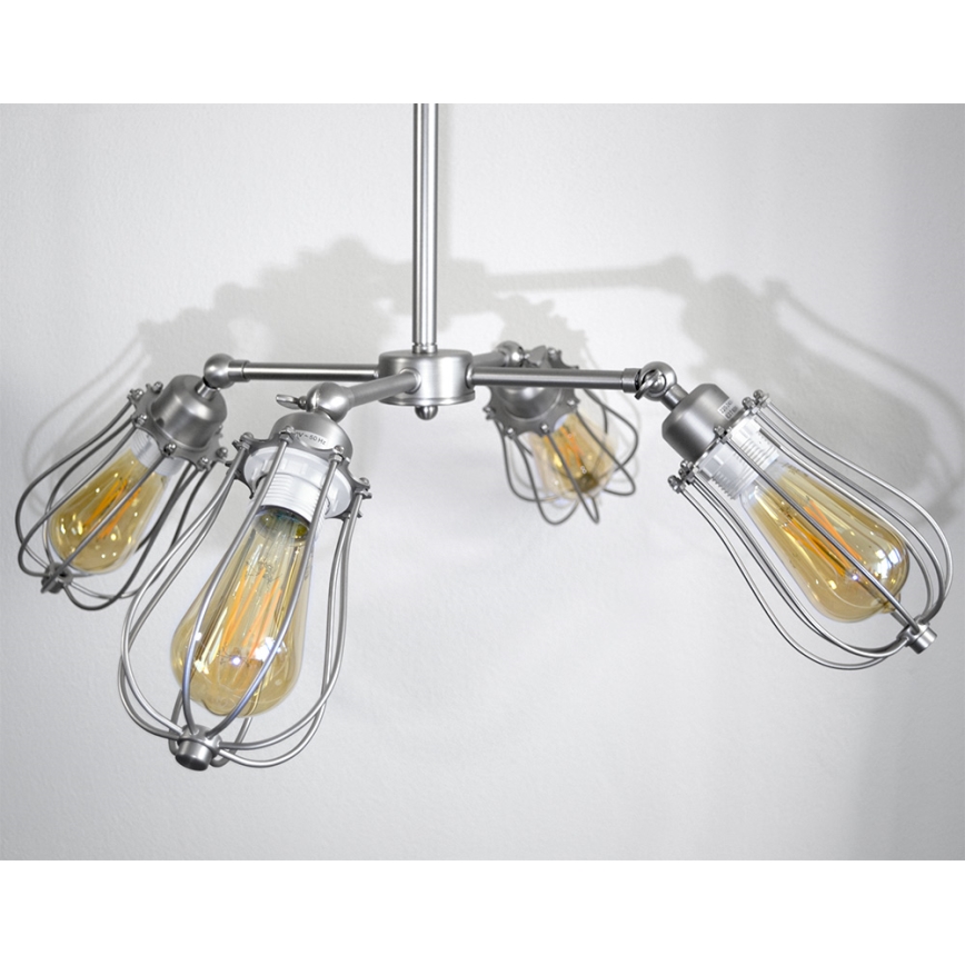 Lustr na řetězu DEWI 4xE27/40W/230V