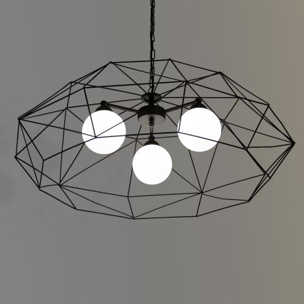 Lustr na řetězu DEXA 3xG9/10W/230V černá