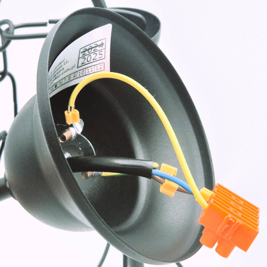Lustr na řetězu DONATO 3xE14/40W/230V černá