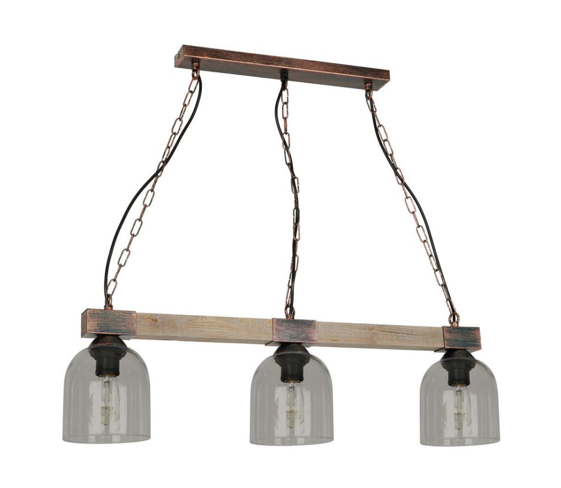 Luminex Lustr na řetězu HAKON 3xE27/60W/230V LU3028