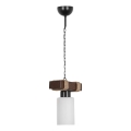 Lustr na řetězu JASMIN 1xE27/40W/230V hnědá/bílá