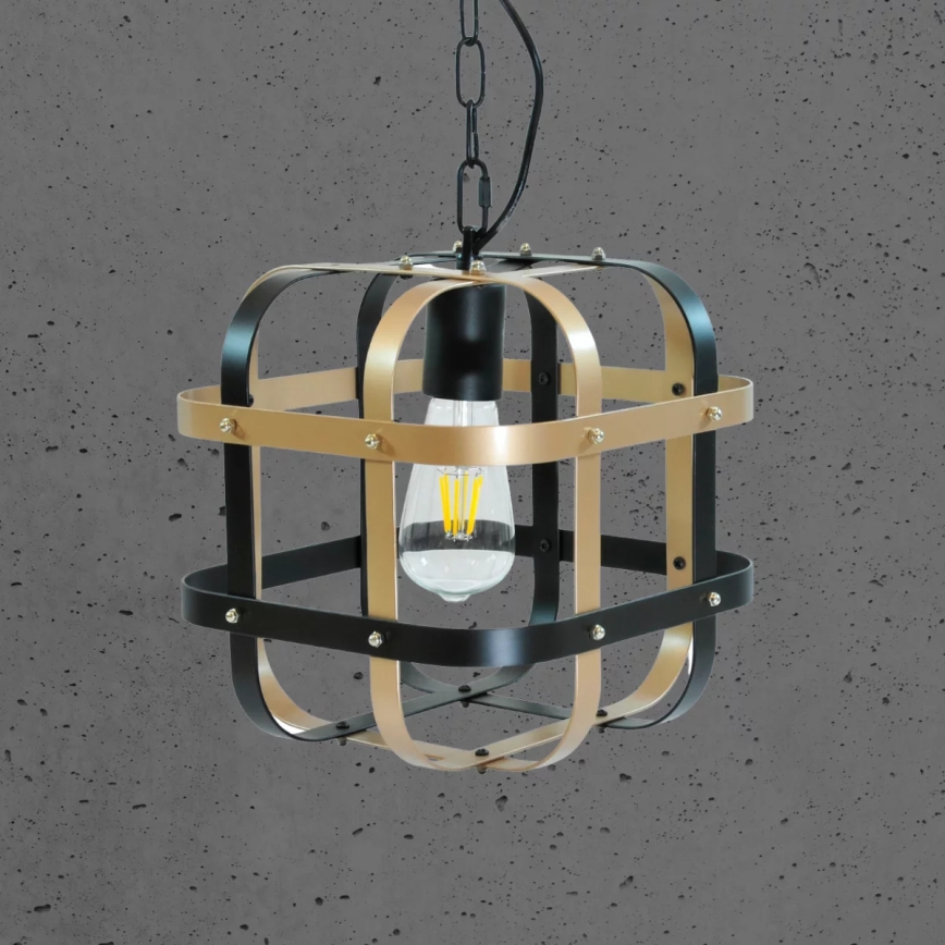 Lustr na řetězu KLATKA 1xE27/10W/230V