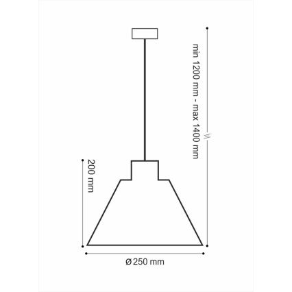 Lustr na řetězu LOFT 1xE14/40W/230V