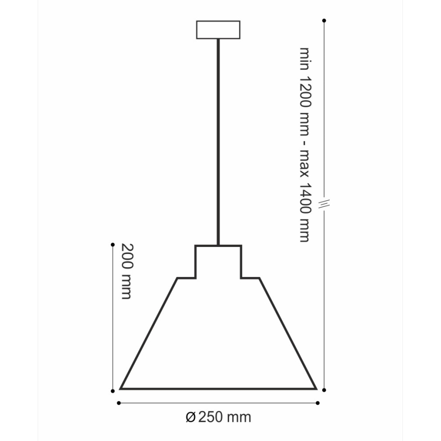 Lustr na řetězu LOFT 1xE14/40W/230V