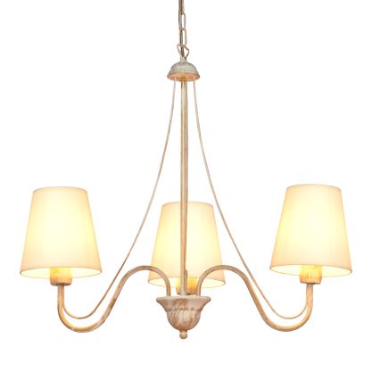 Lustr na řetězu MALBO 3xE27/15W/230V béžová