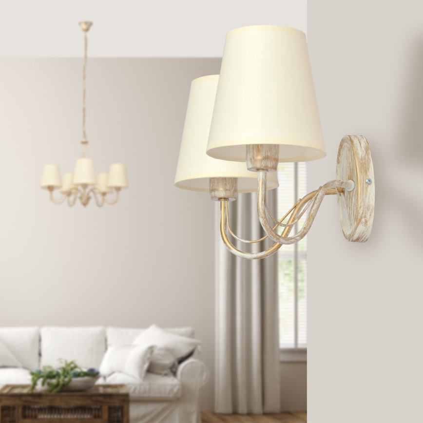 Lustr na řetězu MALBO 5xE27/15W/230V béžová