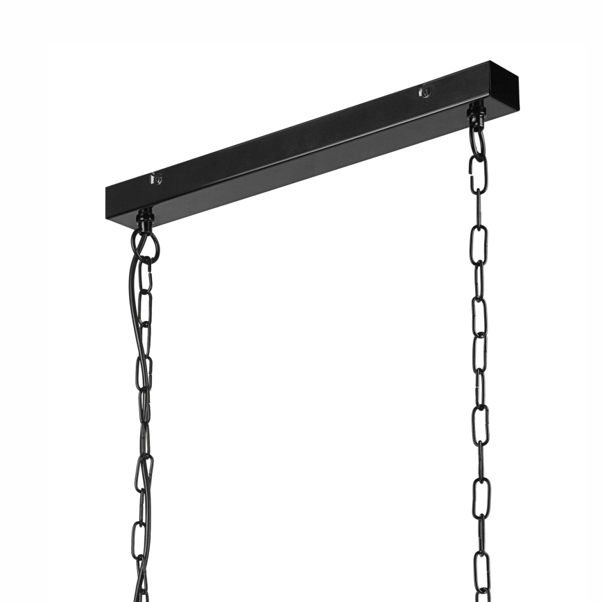 Lustr na řetězu MORGAN 2xE27/60W/230V černá/chrom