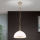 Lustr na řetězu OLD LAMP 1xE27/40W/230V pr. 30 cm bílá/mosaz