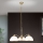 Lustr na řetězu OLD LAMP 3xE27/40W/230V pr. 65 cm bílá/mosaz