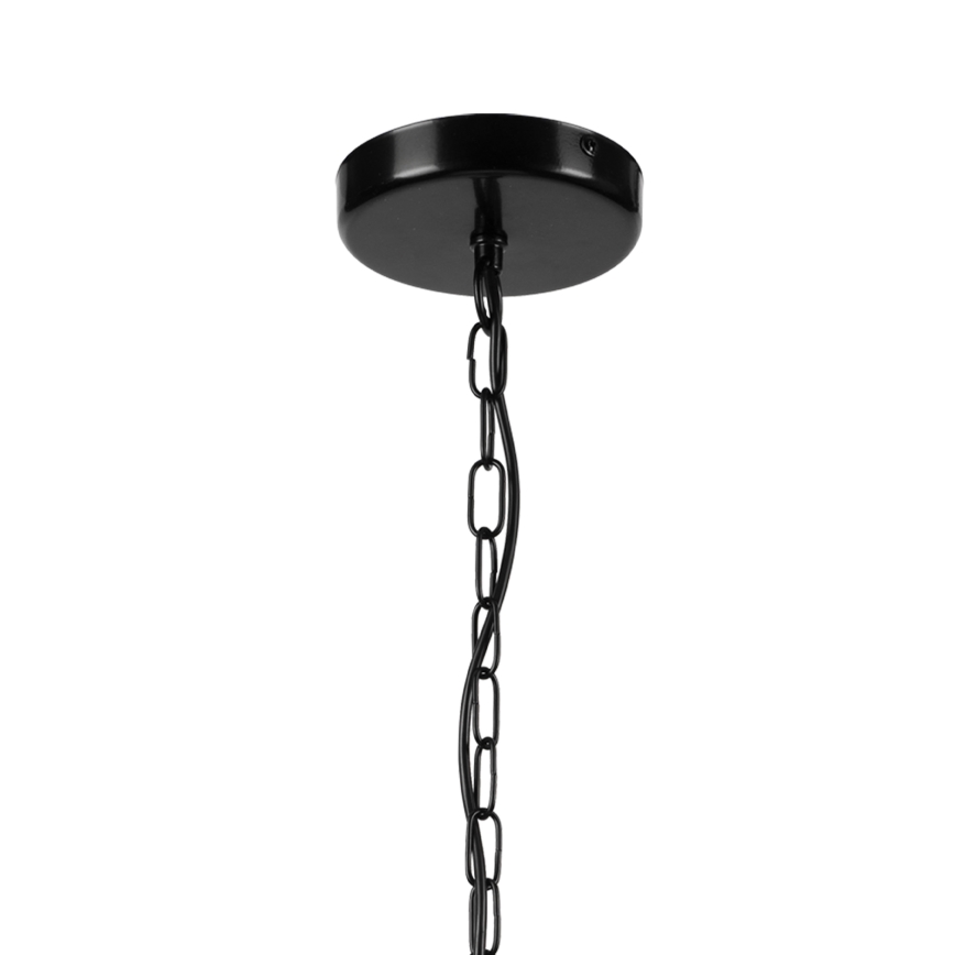 Lustr na řetězu ONDA 1xE27/15W/230V černá/dub