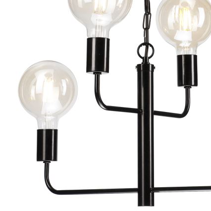 Lustr na řetězu ORLANDO 4xE27/60W/230V černá