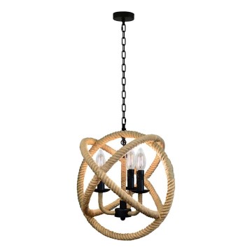 Lustr na řetězu ROPE GLOBO 3xE14/10W/230V