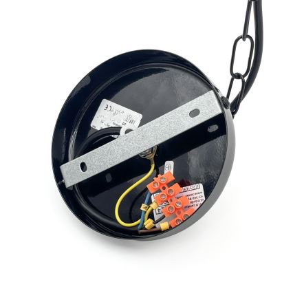 Lustr na řetězu ROSA 3xE27/60W/230V černá/šedá