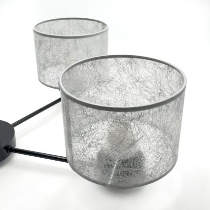 Lustr na řetězu ROSA 5xE27/60W/230V černá/šedá