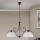 Lustr na řetězu RULA 2xE27/40W/230V bílá/bronz