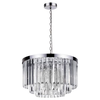 Lustr na řetězu VETRO 5xE14/60W/230V lesklý chrom