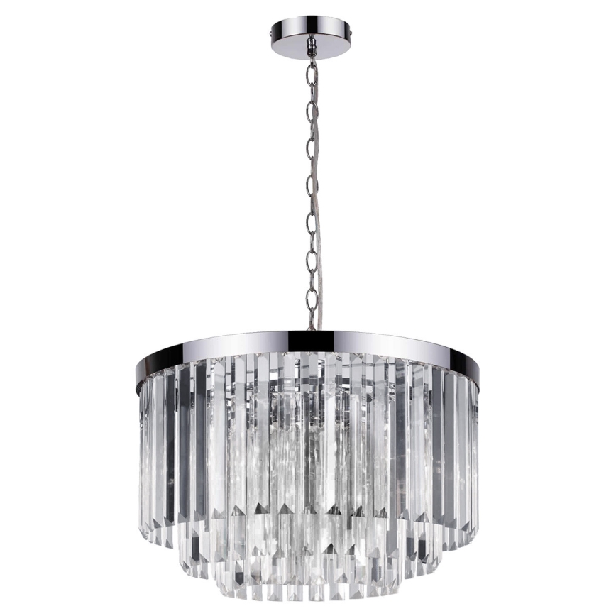 Lustr na řetězu VETRO 5xE14/60W/230V lesklý chrom