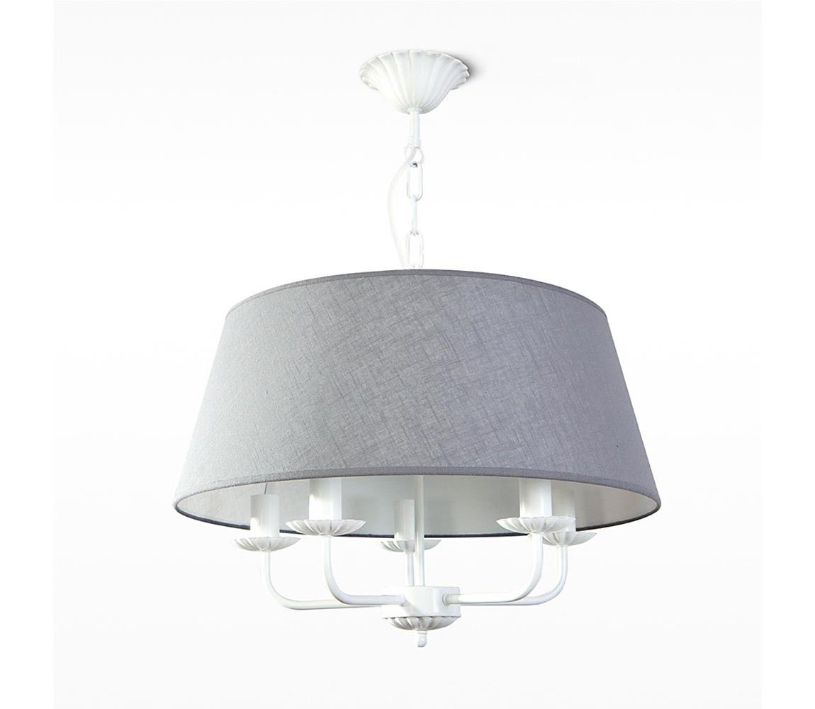 Light4home Lustr na řetězu VIOLA 5xE14/40W/230V šedý LH0041