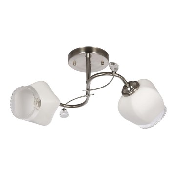Lustr na tyči 2xE27/60W/230V matný chrom