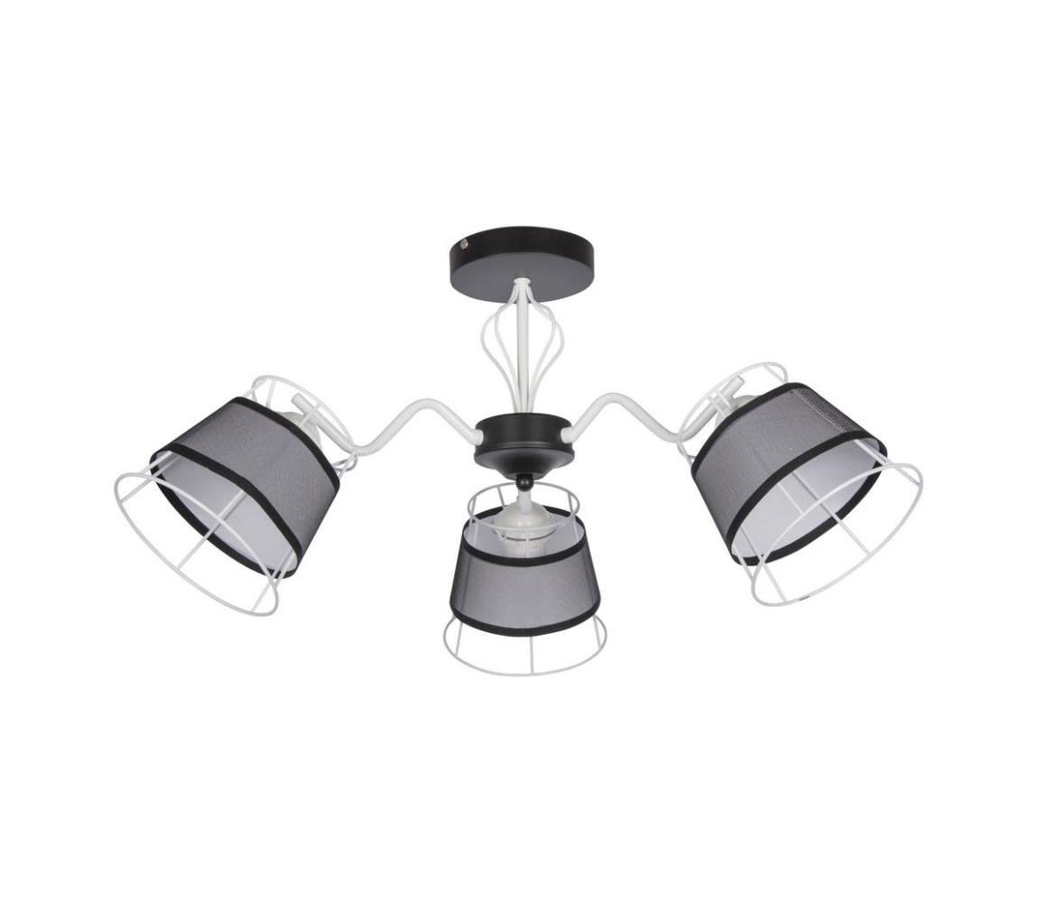 Venti Lustr na tyči 3xE27/60W/230V bílá/černá VE0123