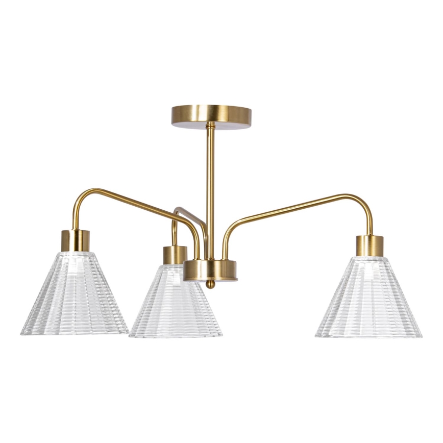 Lustr na tyči 3xE27/60W/230V zlatá