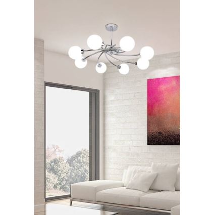 Lustr na tyči AGAPANT 8xG9/40W/230V lesklý chrom