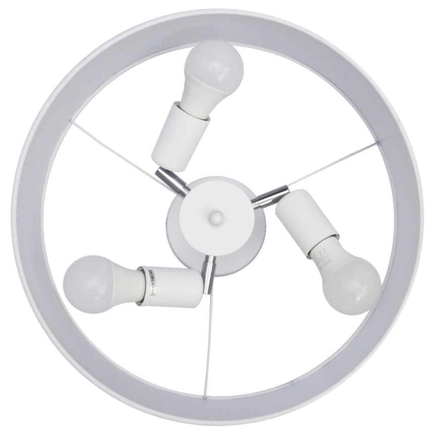 Lustr na tyči ALBA 3xE27/15W/230V bílá