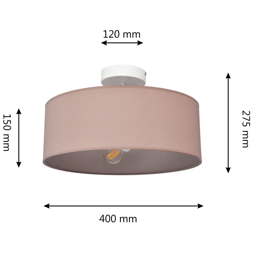 Lustr na tyči ALBA 3xE27/15W/230V růžová